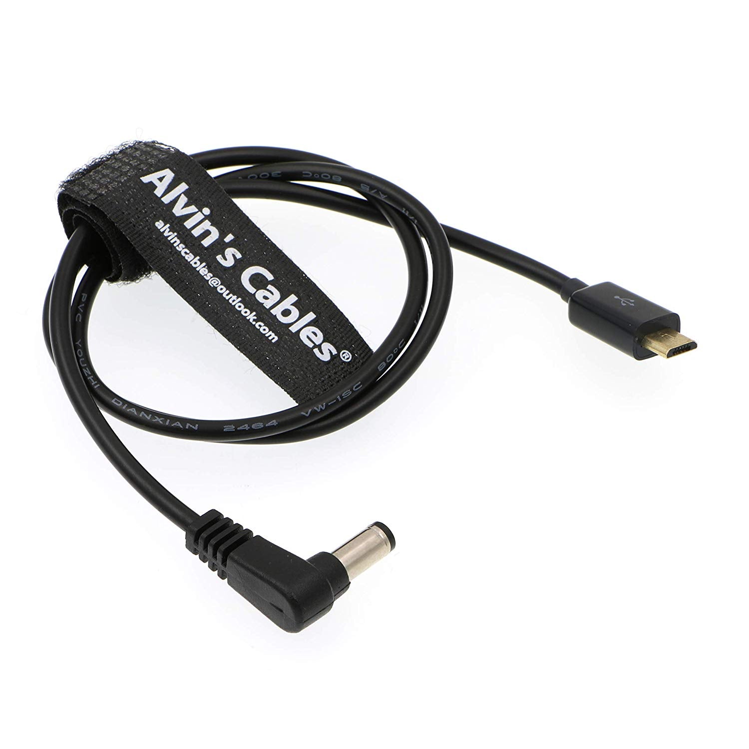 Alvin's Cables Micro USB to 2.1 DC Barrel Motor Power Cable for Tilta Nucleus Nano
