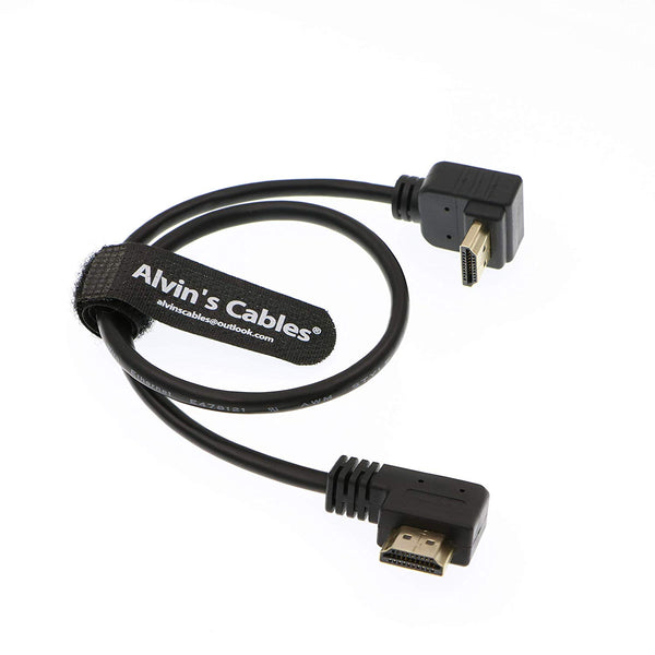 Alvin's Cables Z CAM E2 HDMI 2.0 L Shape Cable for Portkeys BM5 Monitor 90 Degrees up to Right Angle Down