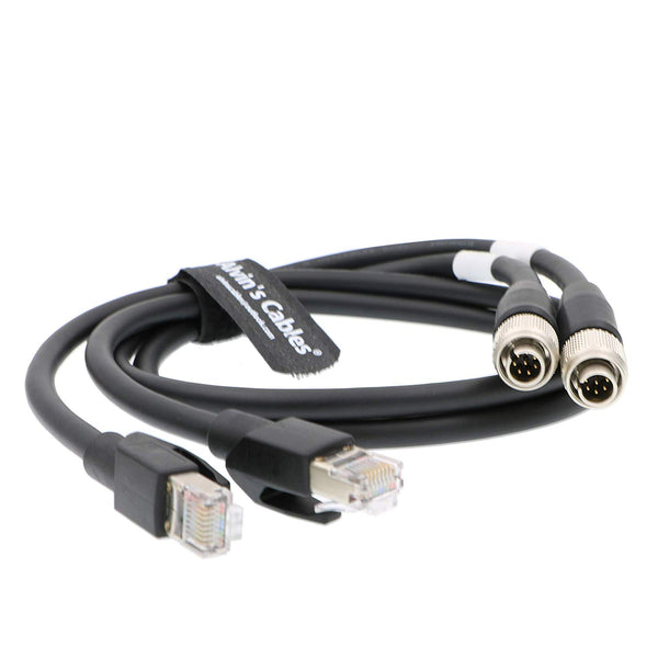 Alvin's Cables 1 Set Hirose Original 8 Pin Stecker auf RJ45 Cat6 High Flex Kabel für Sony RCP