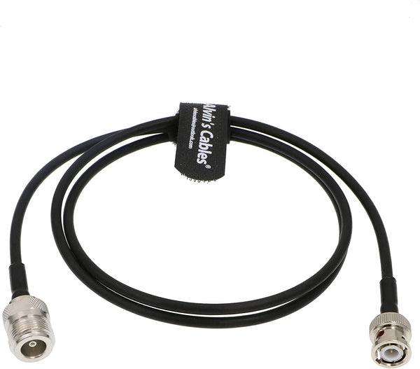 Alvin's Cables N Type Female to BNC Male Semi-Flexible 50 ohm Low Loss Cable 1M