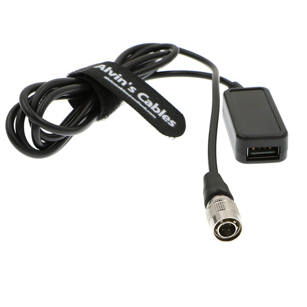 Alvin's Cables 4 Pin Hirose Male to USB Female Converter 5V Cable from Audio Mixer Charge Phone Pad Tablet