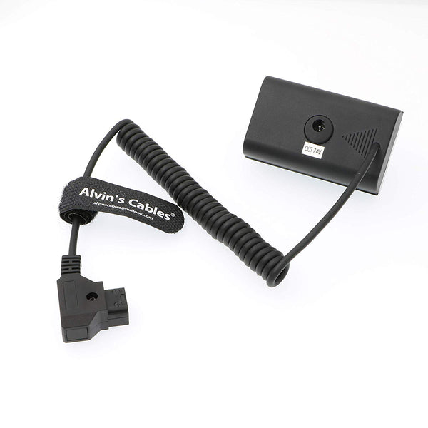 Alvin's Cables NP F550 Dummy Battery to D Tap Coiled Power Cable für Sony NP F570 NP F970 Monitor