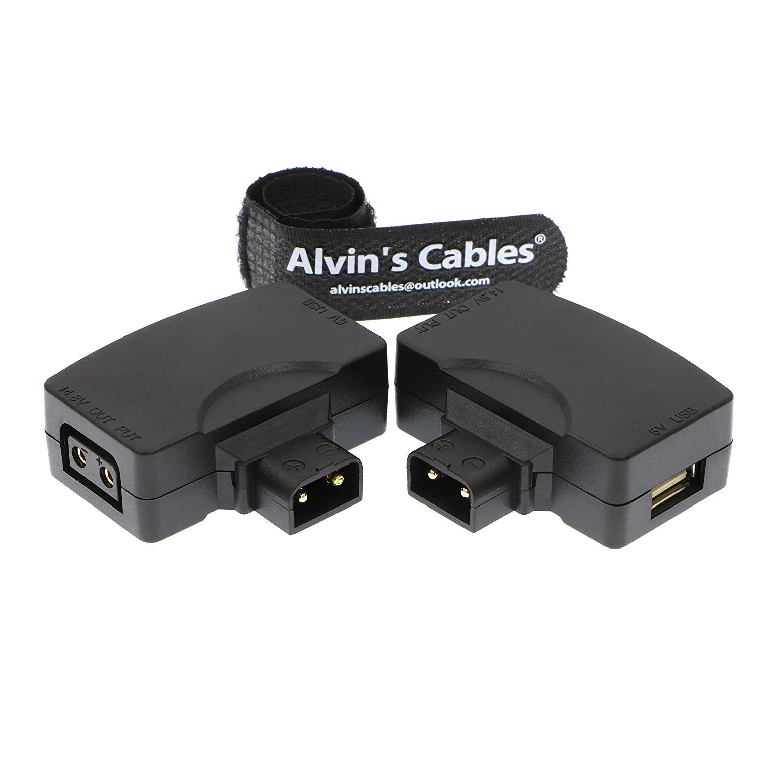 Alvin's Cables D Tap P Tap to USB 5V Adapter Converter Dtap Male to Female 5V USB Female Connector for Phone Camera Monitor 2 Pcs
