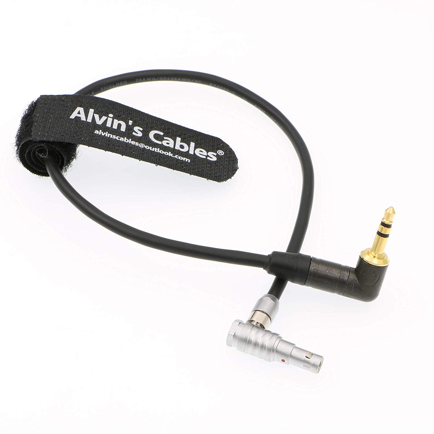 Alvin's Cables 5 Pin Right Angle Male to Right Angle 3.5mm TRS Audio Cable for Z CAM E2 Camera
