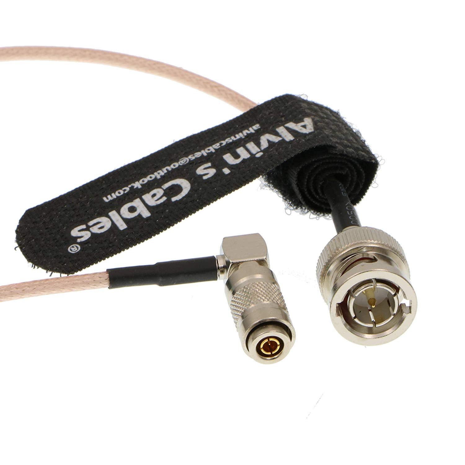 Alvin's Cables Blackmagic DIN 1.0/2.3 Mini BNC rechtwinklig zu BNC Stecker 75 Ohm RG179 HD SDI Kabel