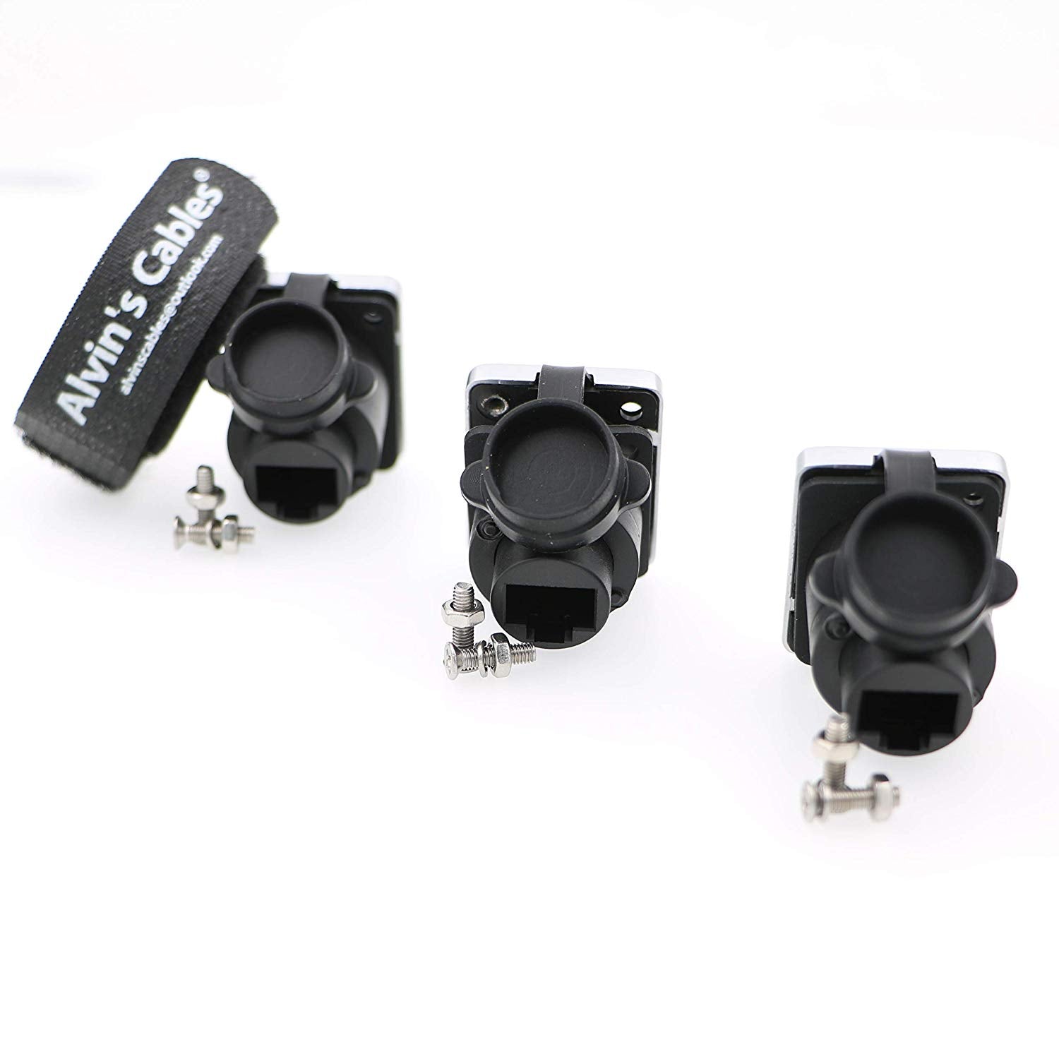 Alvin&#39;s Cables 3 Pcs RJ45 Waterproof Coupler Socket Connector IP65 Ethernet Panel Mount RJ45 Connector