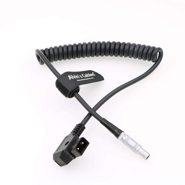 Alvin's Cables 4 Pin FFA 0S 304 to D Tap Coiled Power Cable for Z Cam E2 Camera