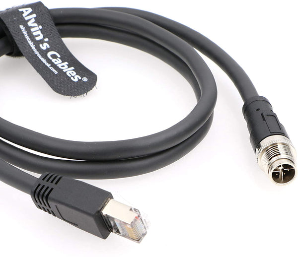 Alvin's Cables M12 8-poliger X-Code auf RJ45 für Ethernet-Kabel für Cognex in Sight 8400-Serie CCB-84901-2001-01 IP67 wasserdichtes abgeschirmtes Kabel