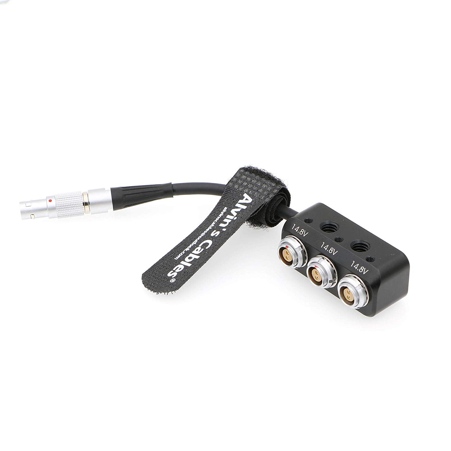 Alvin&#39;s Cables 1 to 3 Mini Power Splitter Box Cable 2 Pin Male to 3 2 Pin Female Box for ARRI RED Cameras Teradek