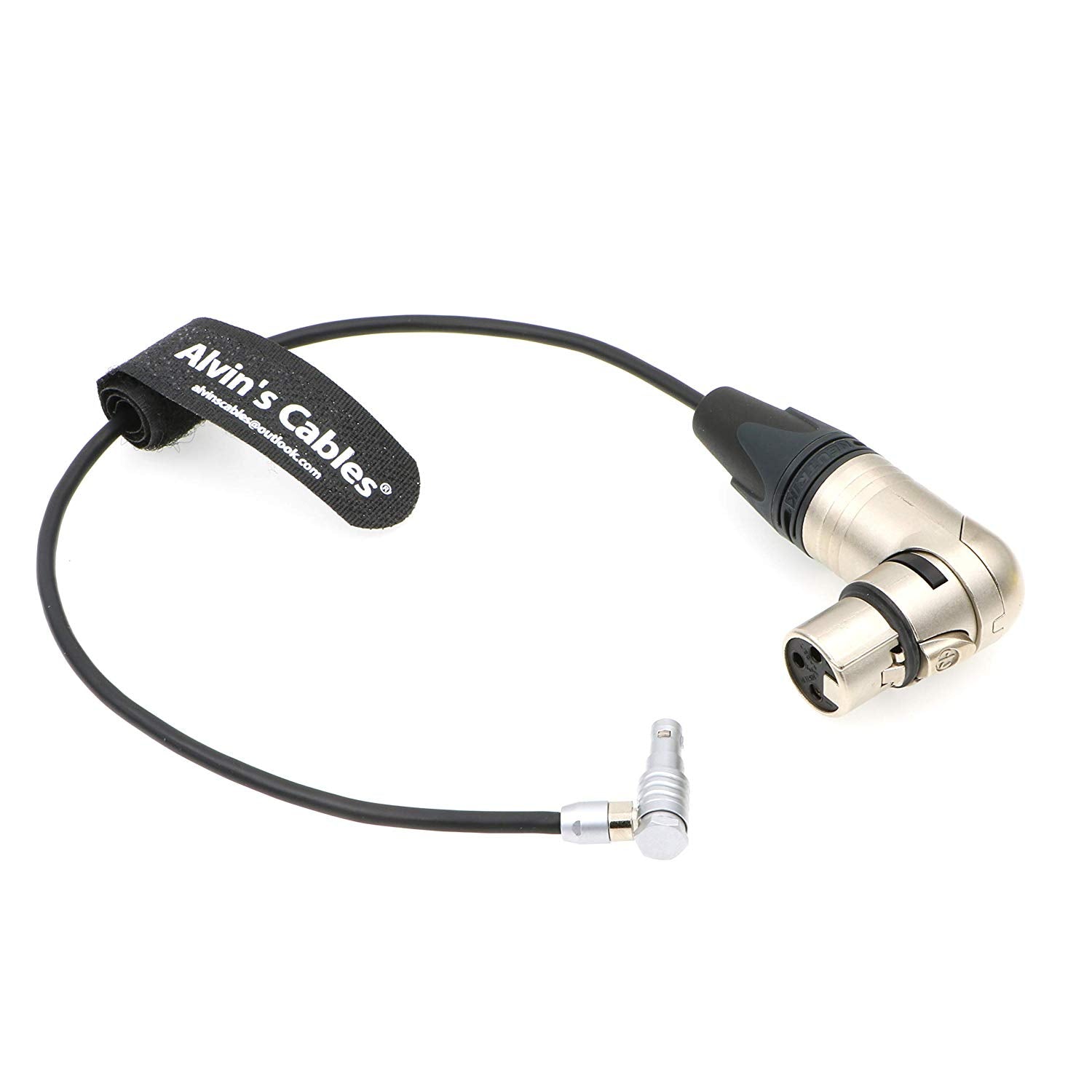 Alvin's Cables 5 Pin 00 Right Angle Male to XLR 3 Pin 90 Degree Female Audio Cable for Z CAM E2 Camera