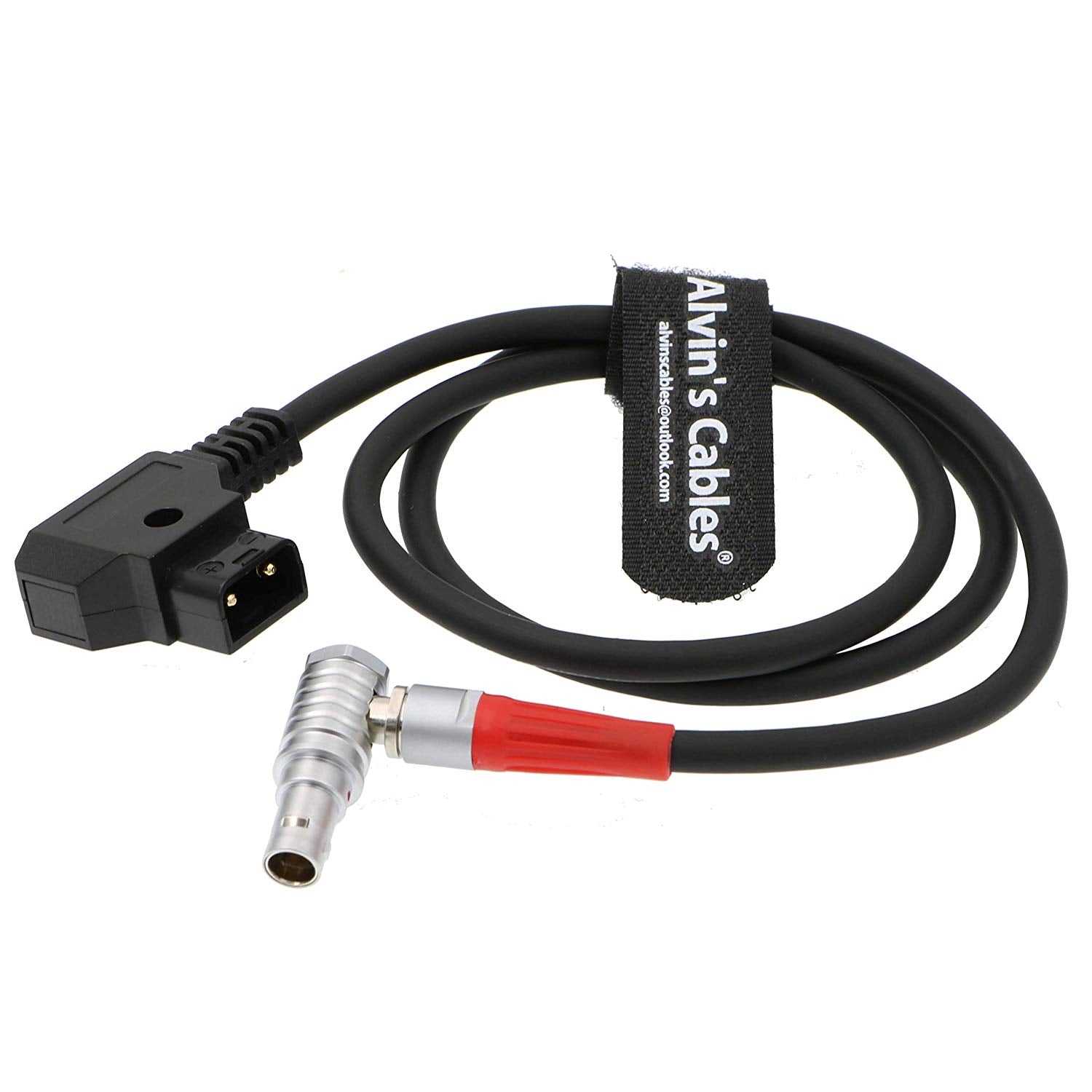Alvin's Cables Zacuto Gratical Eye Viewfinder Power Cable 2 Pin Male Right Angle to D Tap