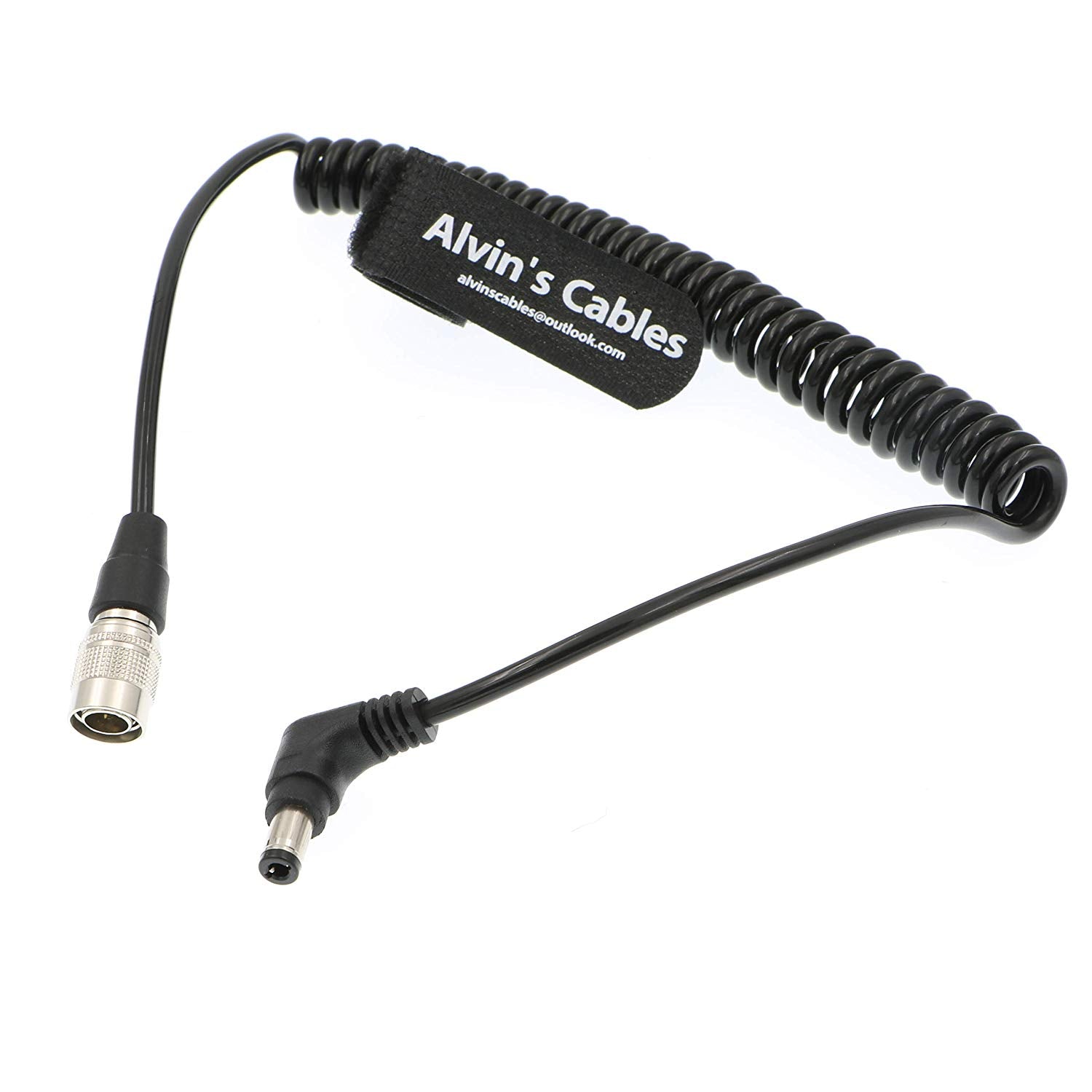 Alvin's Cables Hirose 4-poliger Stecker auf rechtwinkliges DC-Buchsen-Stromkabel für Audiogeräte 633/644/688 Zoom F8 Blackmagic Cinema Camera 4K