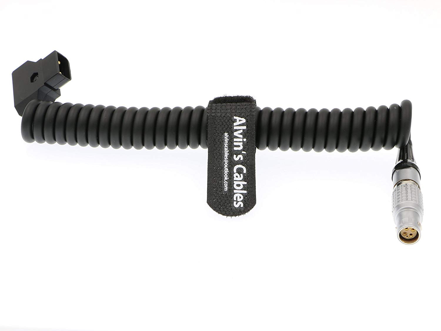 Alvin's Cables 6 Pin Female to Anton D Tap Coiled Twist Power Cable for Red Epic Scarlet Camera