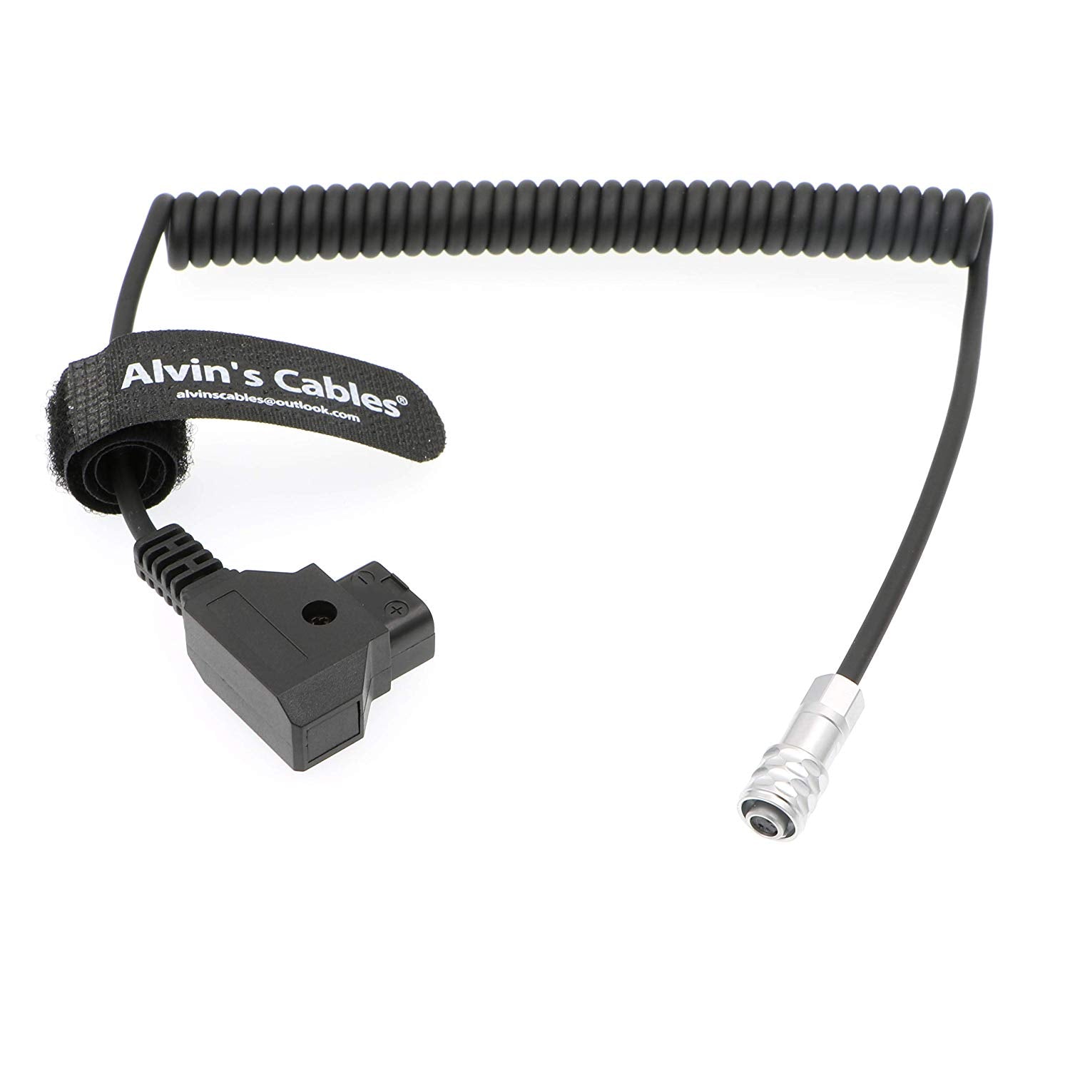 Alvin's Cables BMPCC 4K/6K auf D Tap Spiralkabel für Blackmagic Pocket Cinema Camera 4K/6K Gold Mount V Mount Akku Weipu 2 Pin Buchse auf P Tap