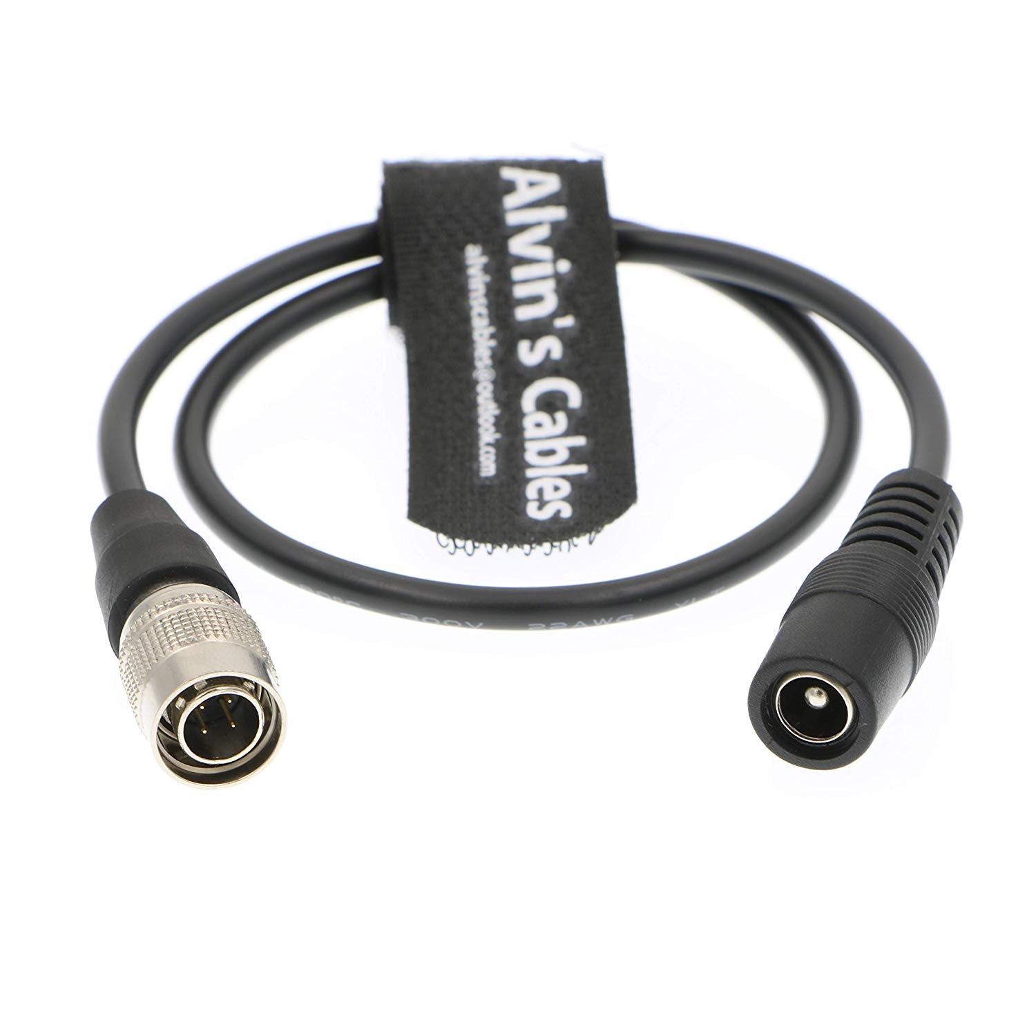 Alvin's Cables Hirose 4 Pin Male to DC Female Cable for Sound Device ZAXCOM Blackmagic