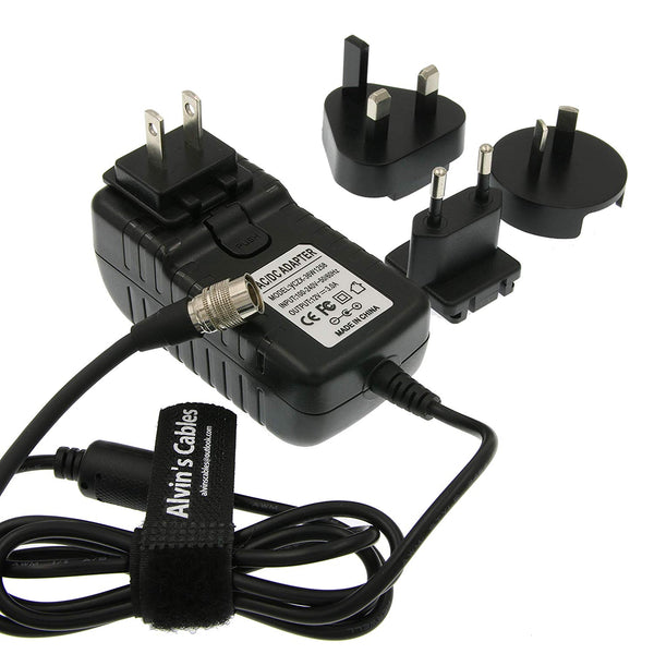 Alvin's Cables Sound Devices Universal AC Power Adapter for Sound Devices ZAXCOM Sony with US UK EU AU Plugs