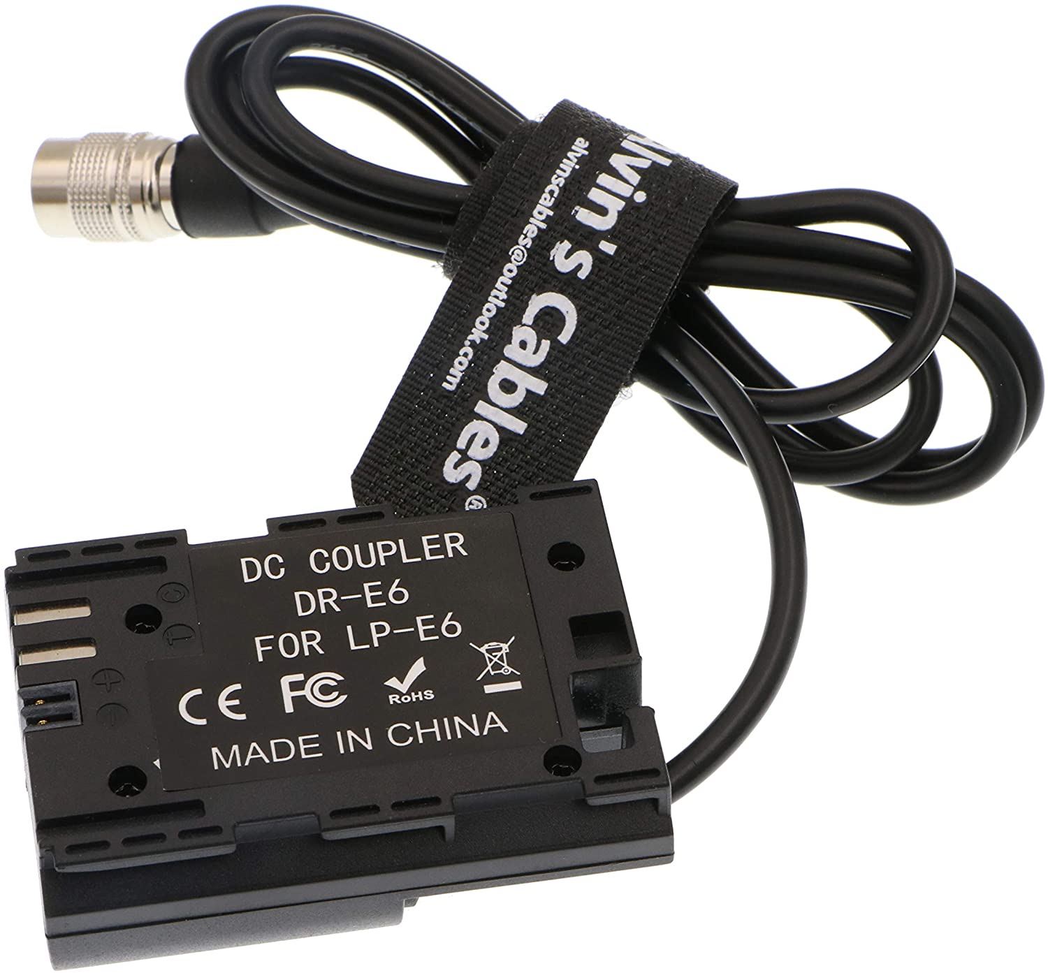 Alvin's Cables LP E6 Dummy Battery to Hirose 4 Pin Male für SmallHD 502