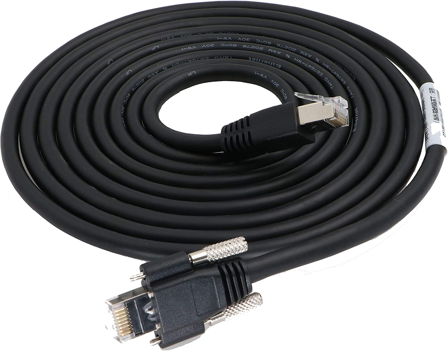 Alvin&#39;s Cables GigE Cat6 S STP Screw Lock Horizontal RJ45 DrC Cable for Basler Cameras 3M 5M 10M