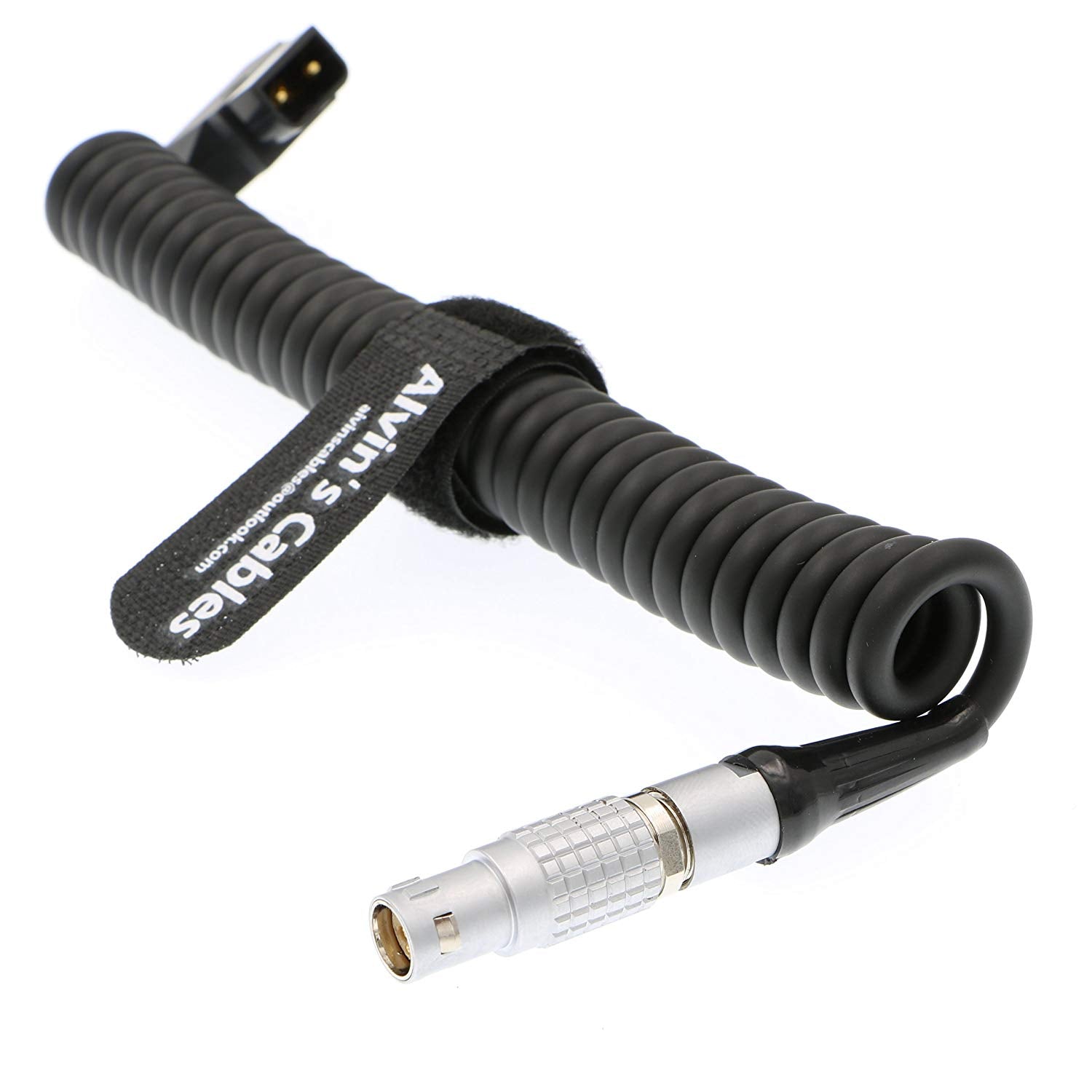 Alvin&#39;s Cables 6 Pin Female to Anton D Tap Coiled Twist Power Cable for Red Epic Scarlet Camera