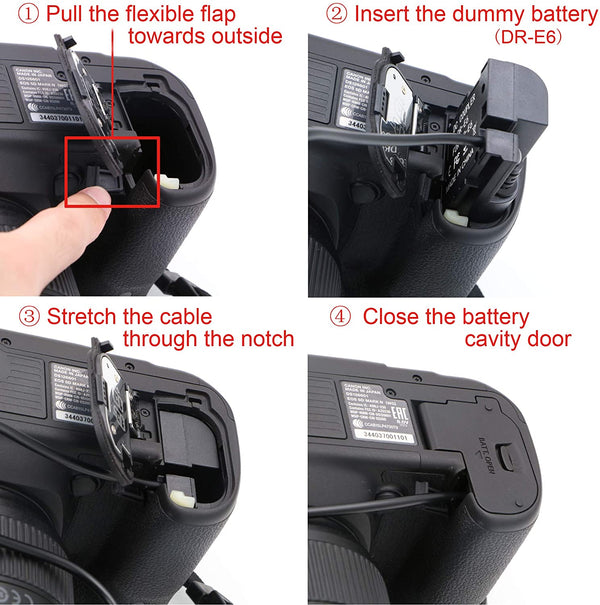 Alvin’s Cables NP-F970 Battery Board to DR E6 Dummy Battery Adapter Plate for Canon EOS 5DS R 5D MARK II 5D MARK III 5D MARK Ⅳ 6D 60D 60Da 7D Mark II 70D 80D/Sony NP F970 F960 F770 F750 F570 F550 Batt