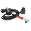 Alvin's Cables Red Scarlet Epic Camera Power Coiled Twist Cable 6 Pin Right Angle Female to D Tap