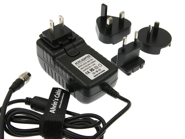Alvin's Cables Sound Devices Universal AC Power Adapter for Sound Devices ZAXCOM Sony with US UK EU AU Plugs
