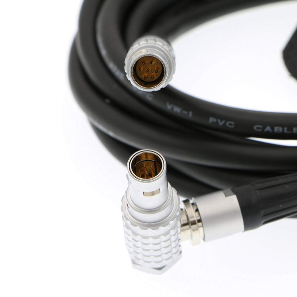 Alvin's Cables 7 Pin Male to 7 Pin Male Data Cable for Trimble R7 Receiver to TRIMMARK III Radio Right Angle to Straight