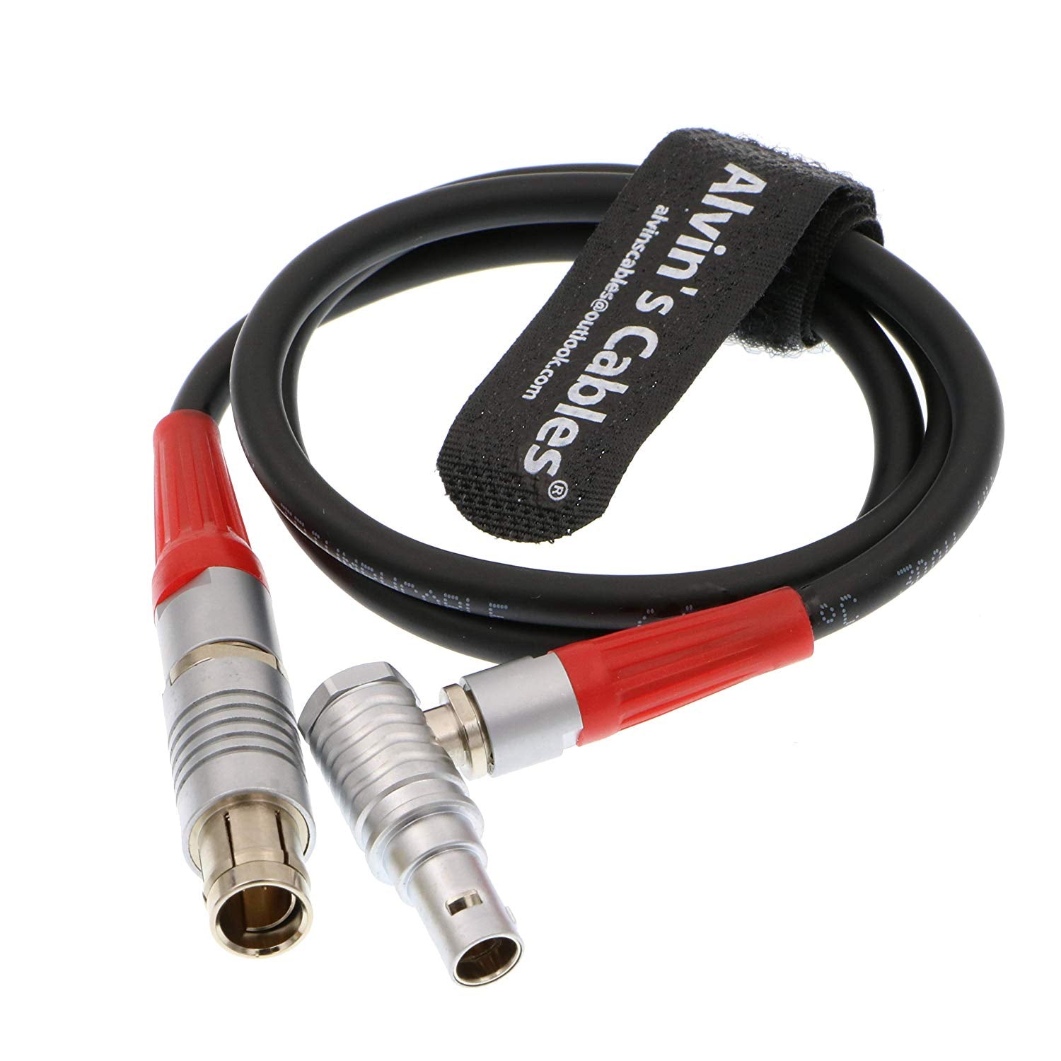 Alvin&#39;s Cables 5 pin ARRI LCS to LBUS 4 pin Reverse Right Angle Cable for Arri WCU4 Camera interfaces