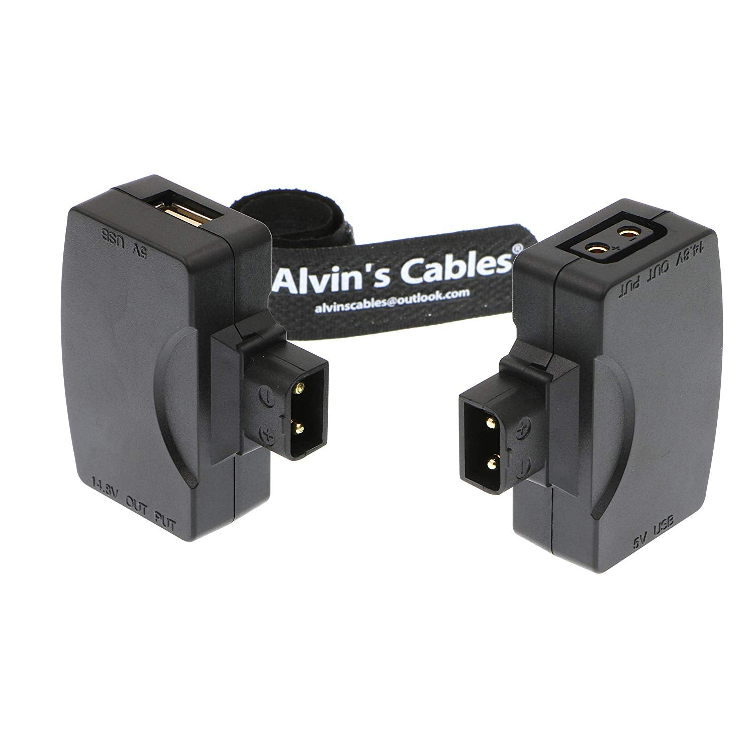 Alvin's Cables D Tap P Tap to USB 5V Adapter Converter Dtap Male to Female 5V USB Female Connector for Phone Camera Monitor 2 Pcs