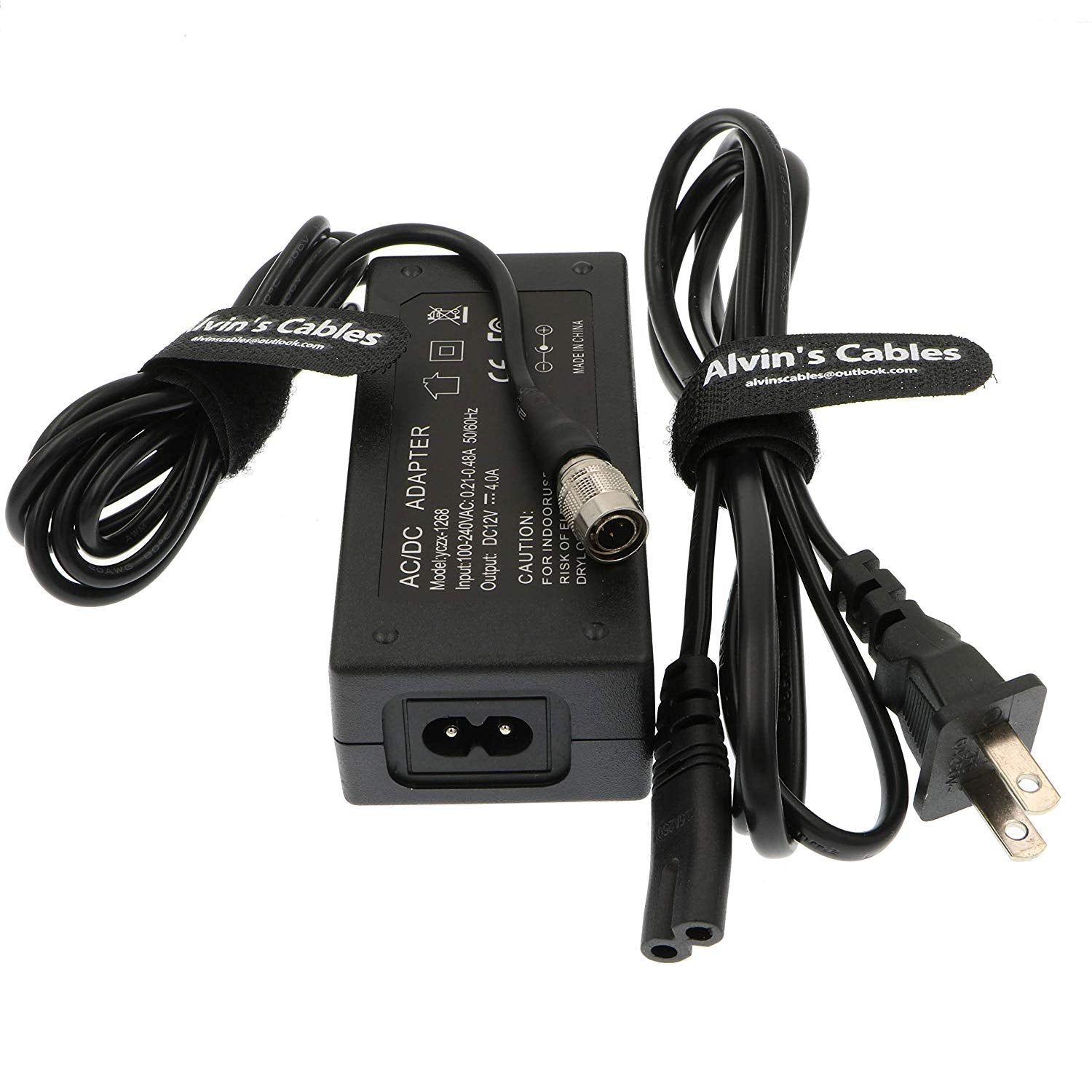 Alvin's Cables Sound Devices XL WPH3 AC Adapter for 702T Recorder 4 Pin Male Hirose to AC