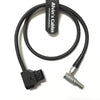 Alvin's Cables 2 pin Right Angle Male to D-TAP Power Adapter Cable for Teradek Bond