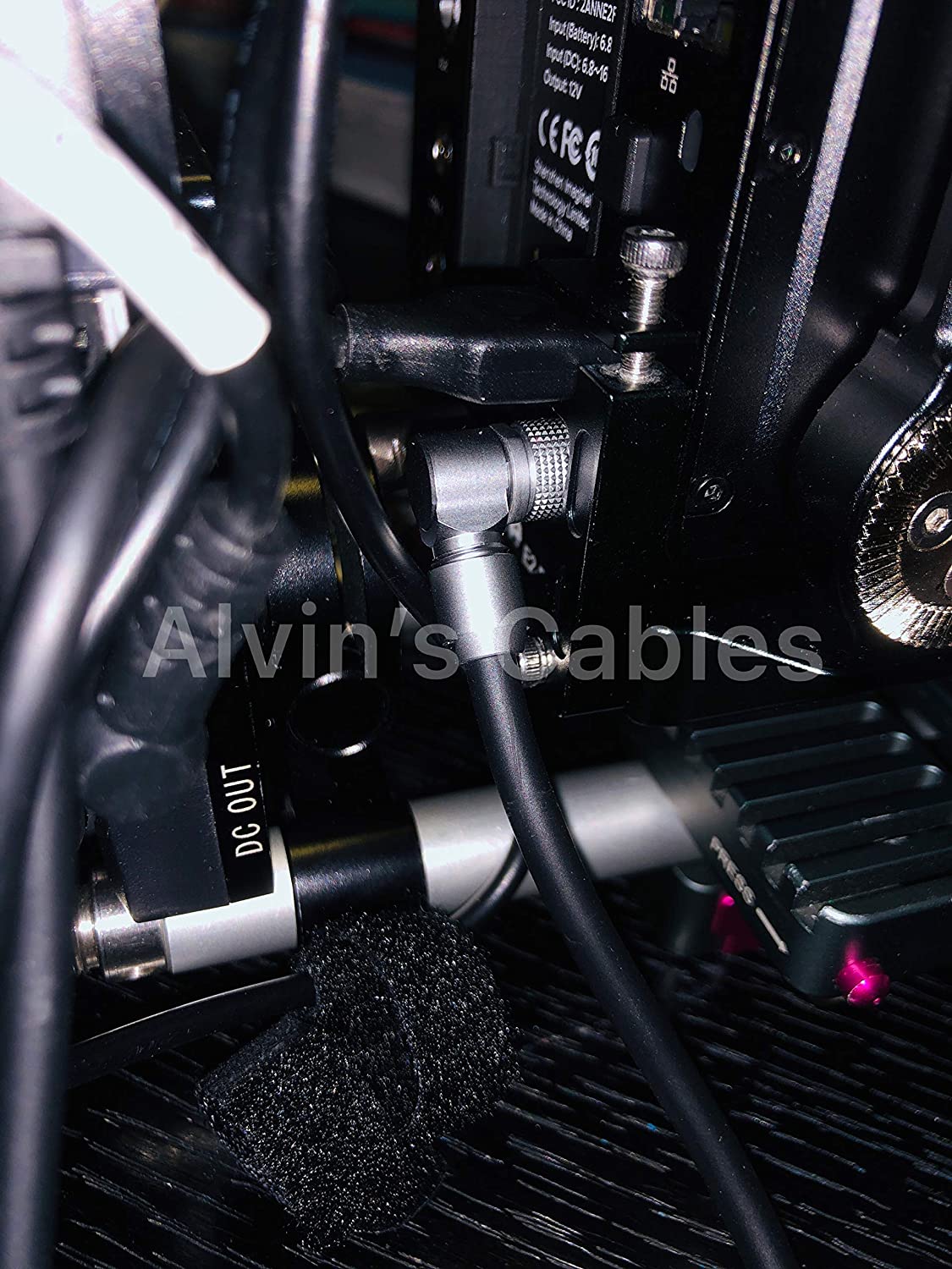 Alvin&#39;s Cables Rotatable Right Angle 2 Pin Z CAM E2 S6/F6 Power Cable Adjustable 90 Degrees 2 Pin Male to D-tap Cord