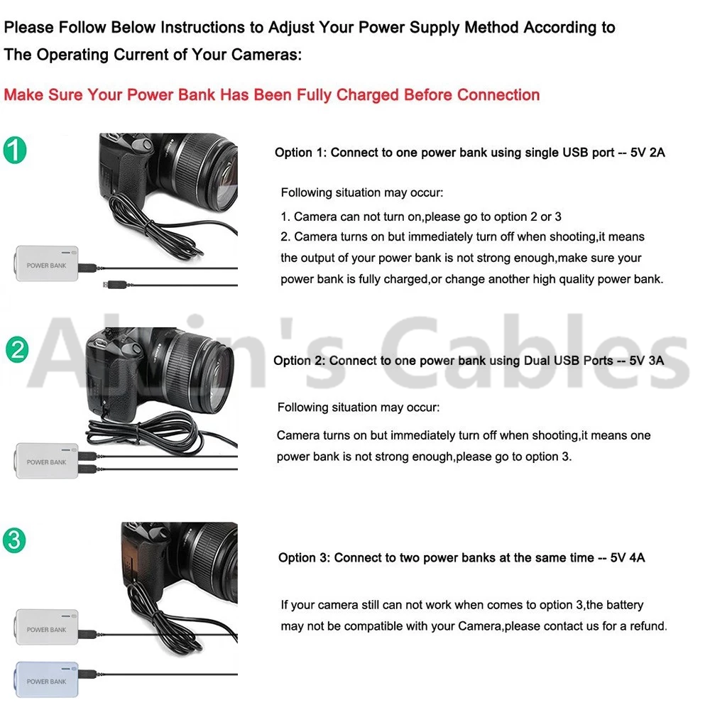 Alvin’s Cables DR E6 DC Coupler Dummy Battery to Dual USB Power Adapter Cable LP E6 Replacement for Canon EOS 5DS R 5D Mark II 5D Mark III 5D Mark Ⅳ 6D 60D 60Da 7D Mark II 70D 80D Fully Decoded