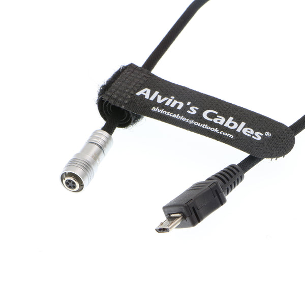 Alvin's Cables Portkeys Keygrip Handle Control Cable für Tilta Nucleus Nano 5-polige Buchse auf Micro-USB-Steuerung, geflochtenes Kabel