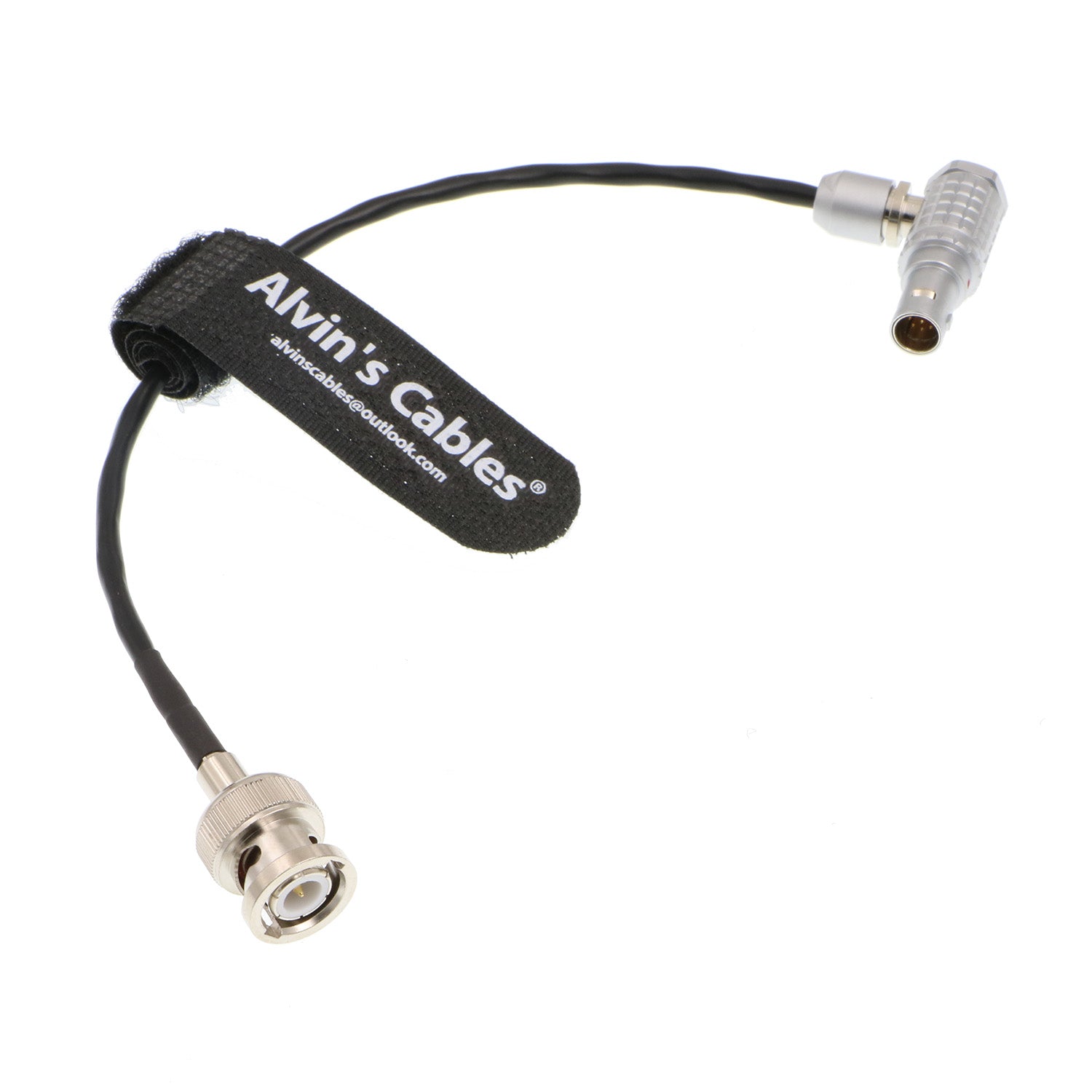 Alvin's Cables Rotes Komodo-Timecode-Kabel, BNC-Stecker auf EXT-9-Pin-Stecker, rechtwinkliges Timecode-Kabel für Audiogeräte ZAXCOM