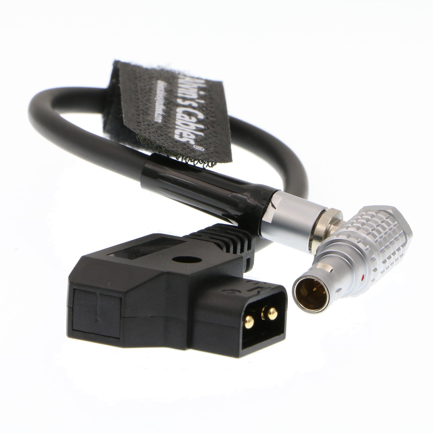 Alvin&#39;s Cables 4 Pin Male Right Angle to D-tap Power Cable for Hollyland Cosmo 400 Wireless Video Transmission System