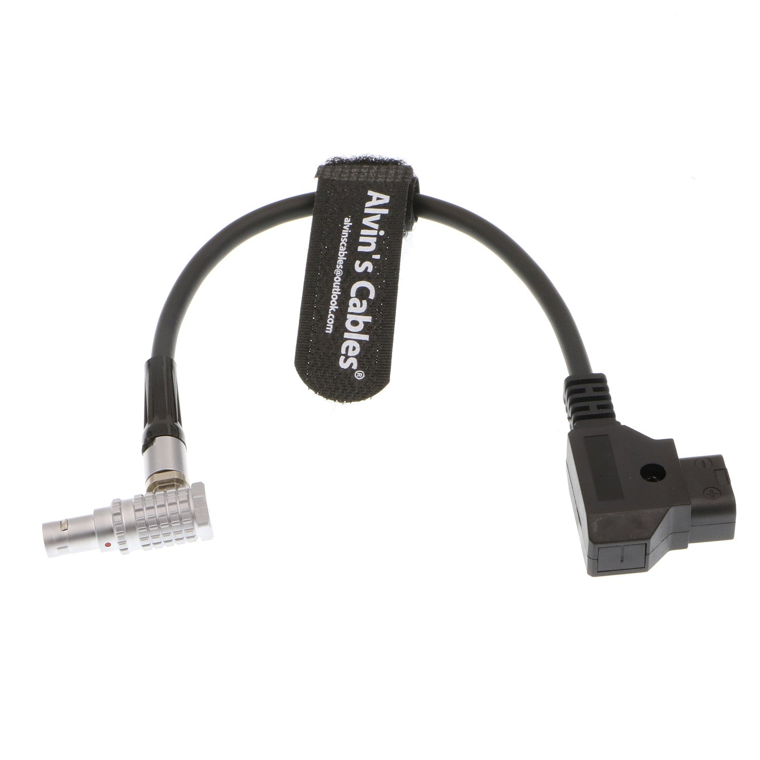 Alvin's Cables 4 Pin Male Right Angle to D-tap Power Cable for Hollyland Cosmo 400 Wireless Video Transmission System