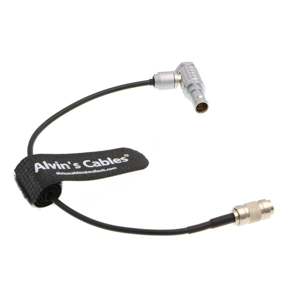 Alvin's Cables Rotes Komodo-Timecode-Kabel Timecode-Sync-Box DIN-Stecker auf EXT-9-Pin-Stecker rechtwinkliges Timecode-Kabel