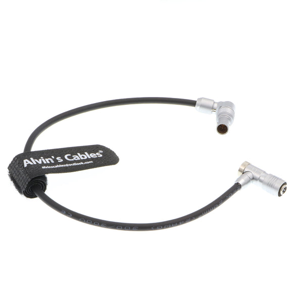 Alvin's Cables Z CAM E2 Drehbares rechtwinkliges 2-poliges auf 4-poliges weibliches rechtwinkliges Stromkabel für Portkeys Monitor