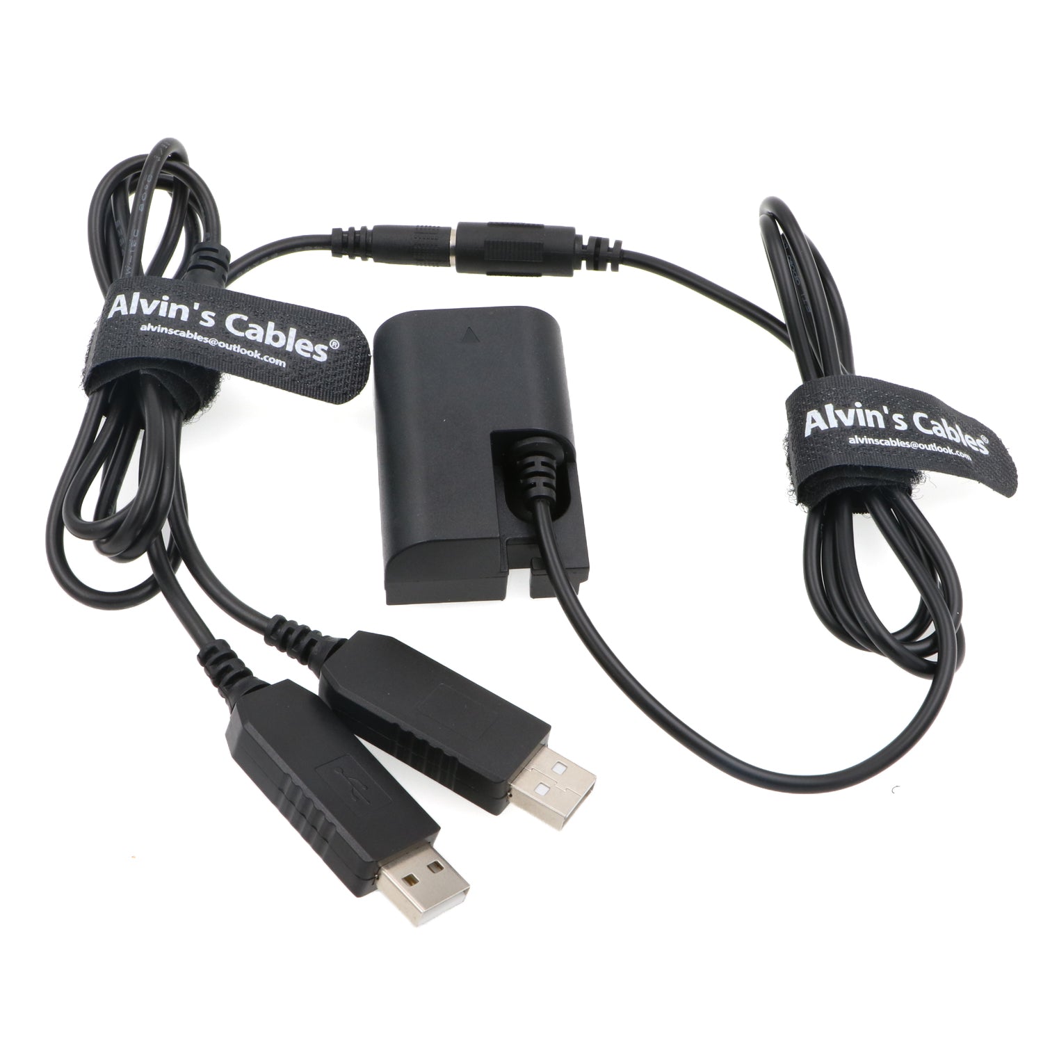 Alvin’s Cables DR E6 DC Coupler Dummy Battery to Dual USB Power Adapter Cable LP E6 Replacement for Canon EOS 5DS R 5D Mark II 5D Mark III 5D Mark Ⅳ 6D 60D 60Da 7D Mark II 70D 80D Fully Decoded