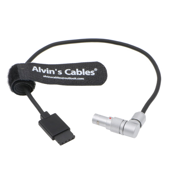 Alvin's Cables Z CAM E2 Flaggschiff-Stromkabel, drehbar, rechtwinklig, 2-poliger Stecker auf Ronin S 4-polige Buchse, Stromkabel für DJI