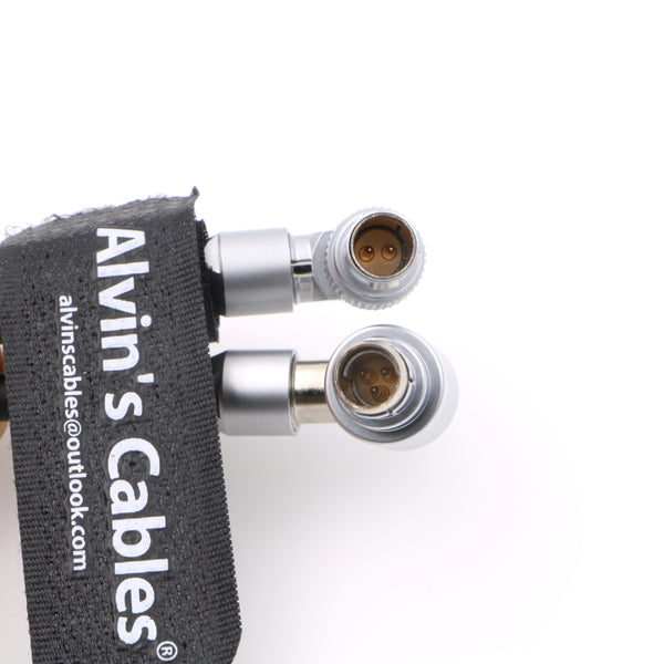 Alvin's Cables 3-poliges rechtwinkliges auf drehbares 2-poliges rechtwinkliges Netzkabel für Teradek Bolt SmallHD-Monitor von ARRI Alexa Mini XT 14,8-V-Anschluss