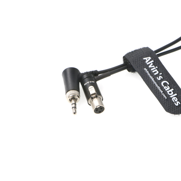 Low-Profile Audio-Cable TA3F Mini-XLR 3-Pin Female to Locking-3.5mm-TR
