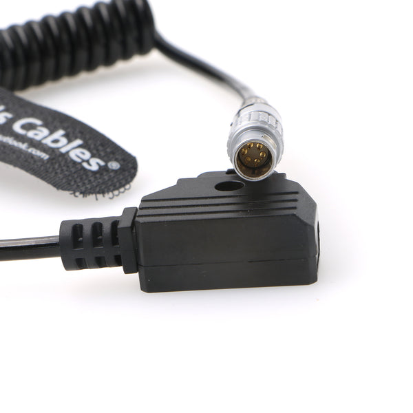 Stromkabel für Pdmovie-Follow-Focus-Motor 6-poliger Stecker auf D-Tap Spiralkabel Alvin’s Cables