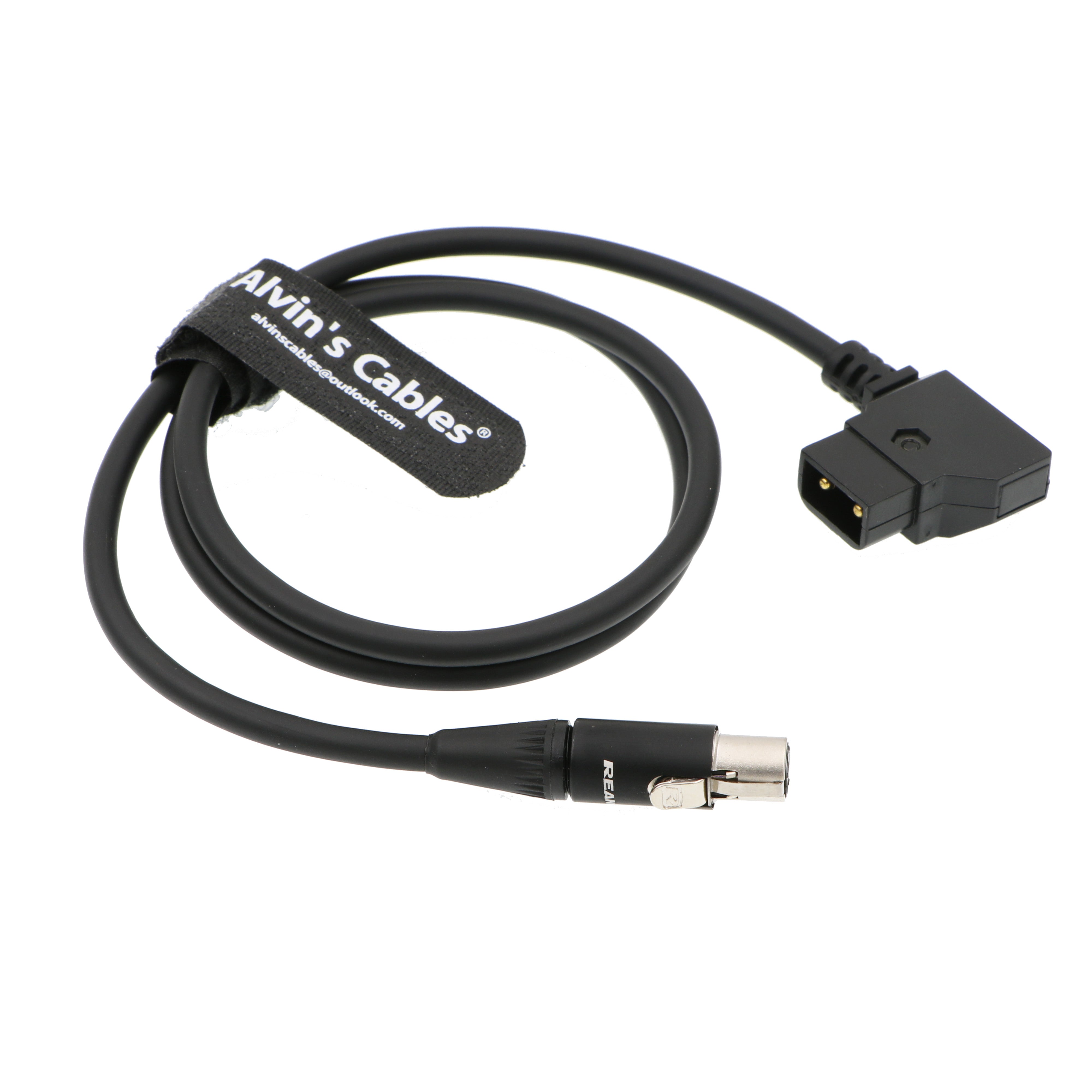 Alvin's Cables 12V TV Logic Monitor Power Cable Mini XLR 4 Pin Female to D Tap for Cameras Monitor