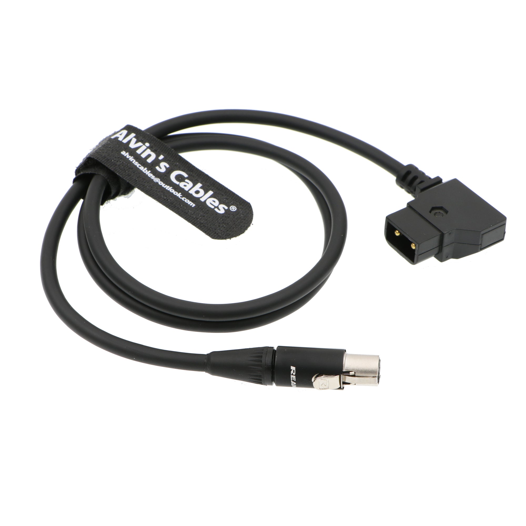 Alvin&#39;s Cables 12V TV Logic Monitor Power Cable Mini XLR 4 Pin Female to D Tap for Cameras Monitor