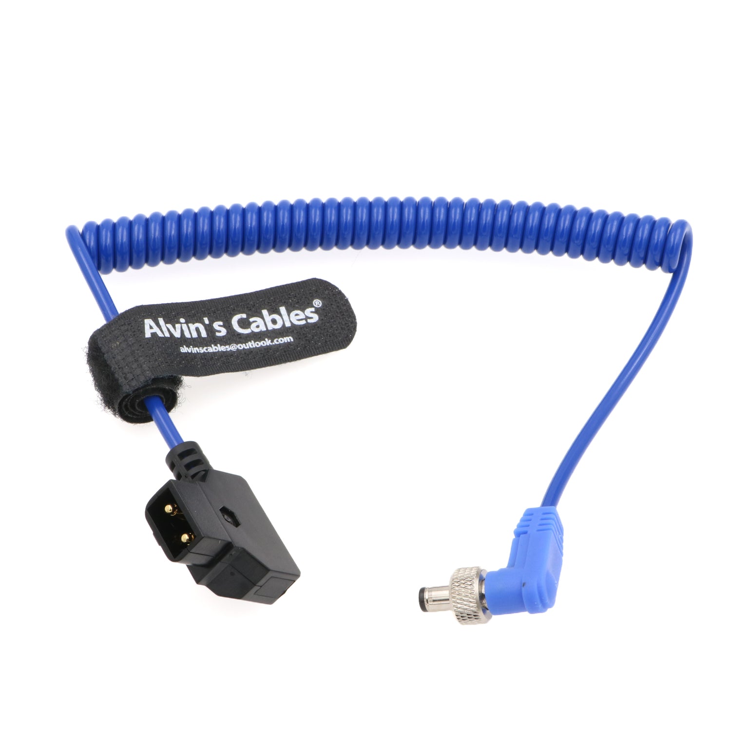 Alvin's Cables Locking DC 5.5 2.1 to D Tap Coiled Power Cable for Video Devices PIX-E7 PIX-E5 7 Touchscreen Display Blue CableHollyland Mars 400s