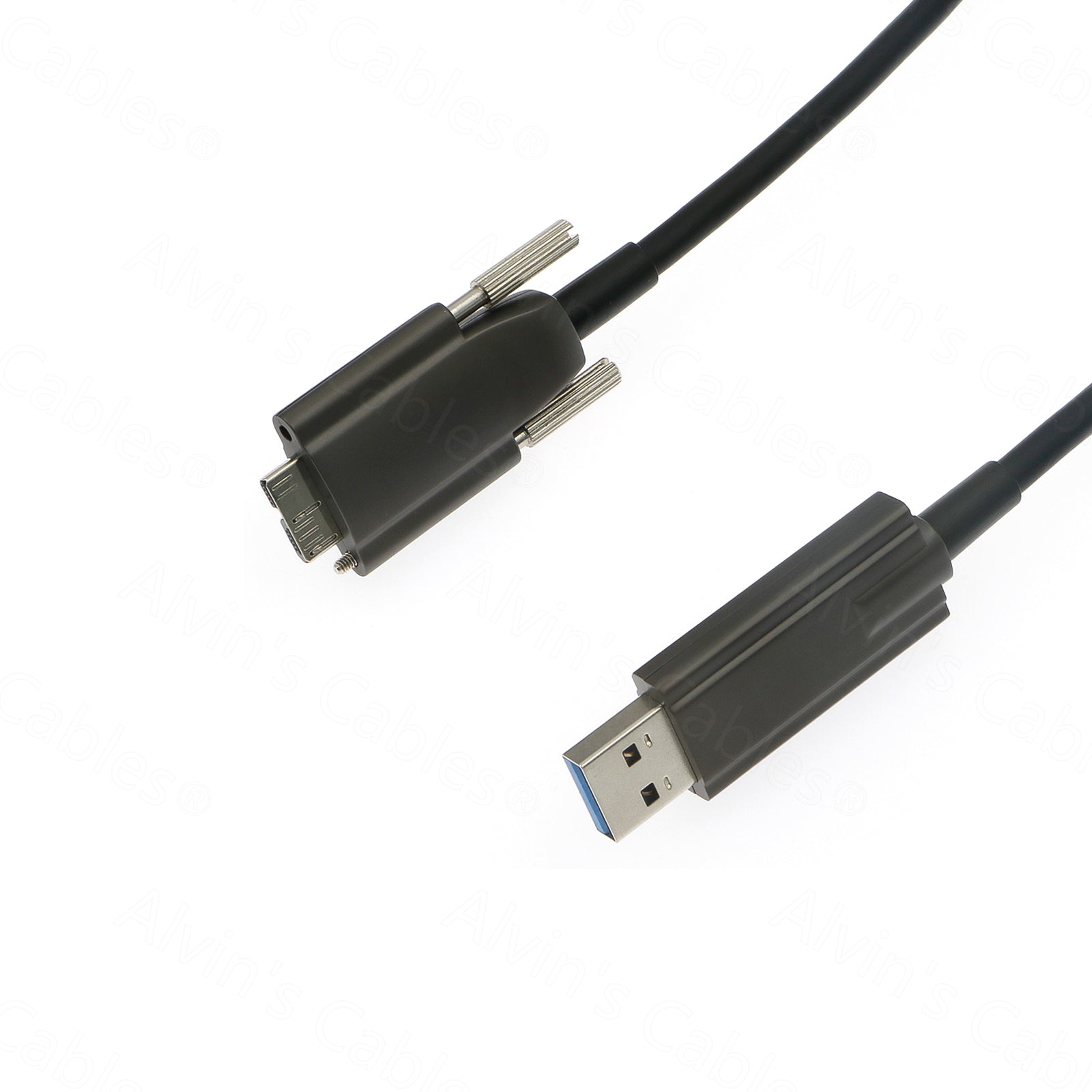 Alvin’s Cables USB 3.0 zu Micro-B Glasfaser-Datenkabel für Basler ACE Kamera Micro-B Feststellschrauben zu Typ-A abgeschirmtes Kabel für Industriekamera 10M|32.8ft