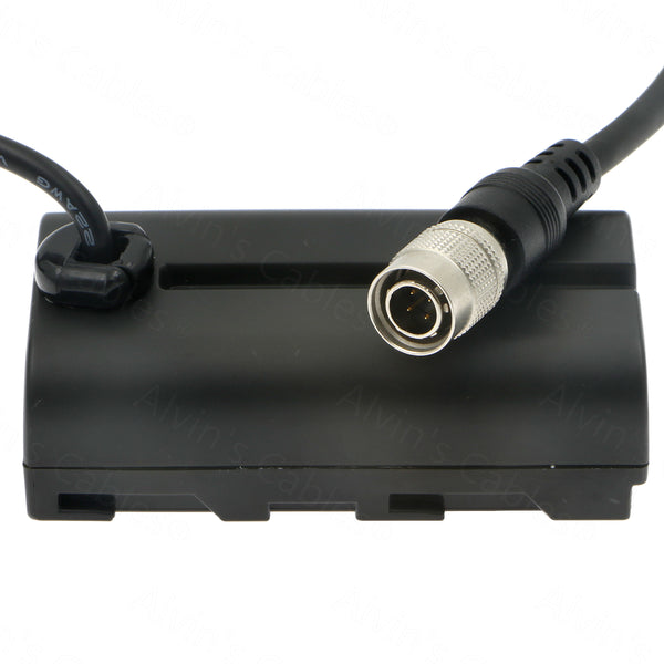 NP F550 Dummy-Akku zu Hirose 4-poliger Stecker Stromkabel für Sony zu Feelworld Monitor 7 "F7 Alvin's Kabel