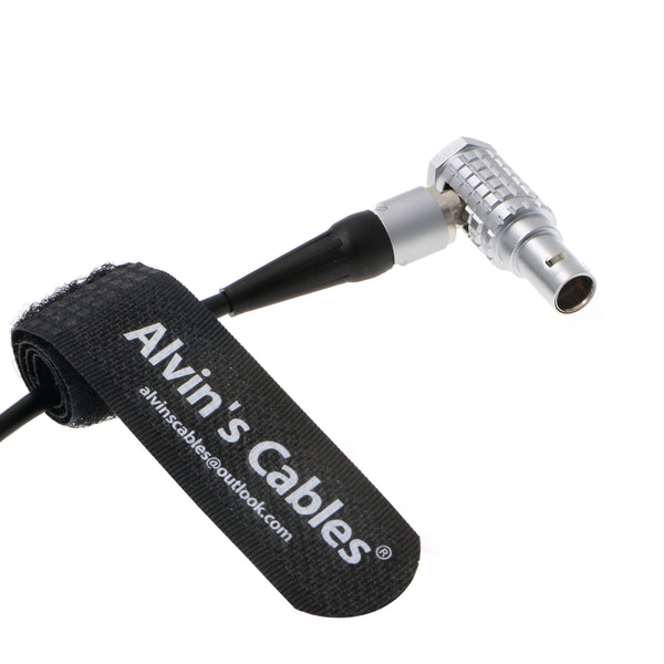 Timecode-Out-Cable for Sound-Devices|Tentacle-Sync Time-Code from 5-Pin-Male Right-Angle to 1/8"|3.5mm TRS 6Inch|15CM Alvin's Cables